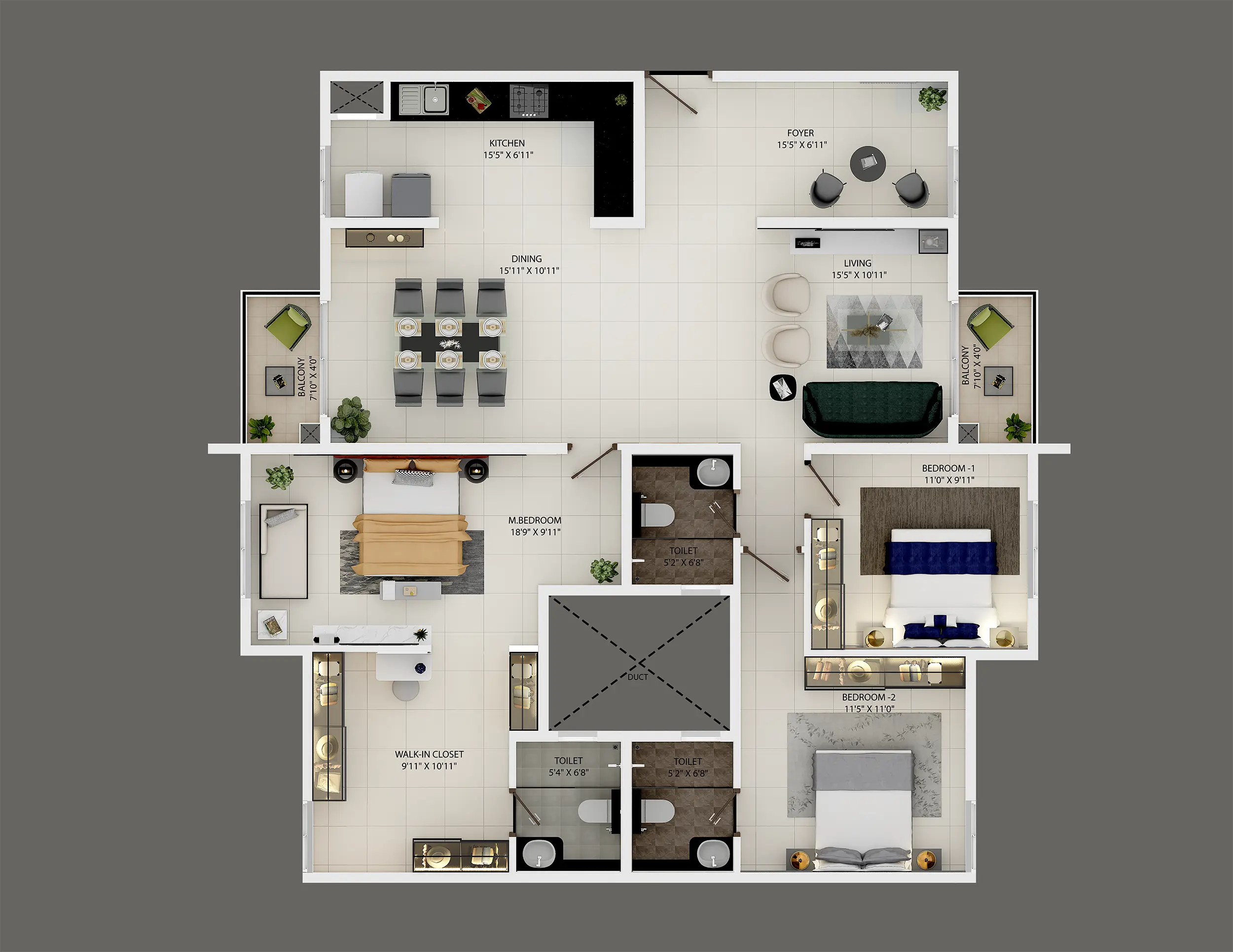 3 BHK Luxe